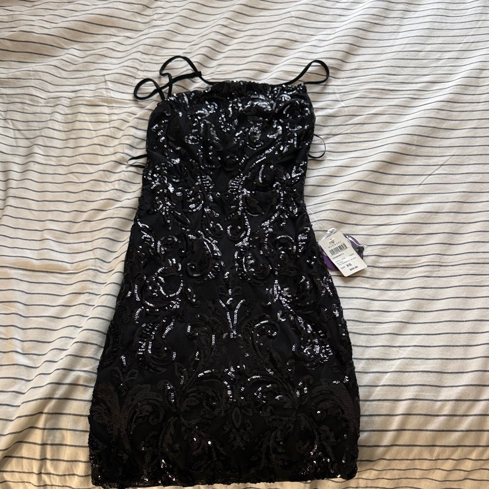 Windsor Black Sequin Mini Dress
